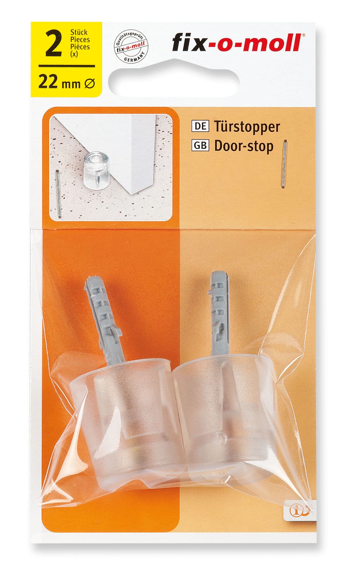 DOORSTOP-SCREWS-PLUGS 2PCS TRA.