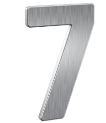 NUMBER ST/ST NICKEL 4" NO. 7