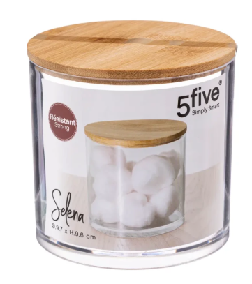ROUND COTTON BOX SELENA BAMBOO