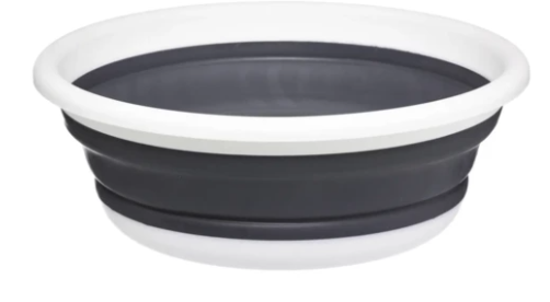 8L COLLAP ROUND BASSIN GR/WH