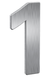 NUMBER ST/ST NICKEL 4" NO. 1