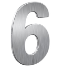 NUMBER ST/ST NICKEL 4" NO. 6