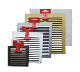 VENTILATION GRILL ALUMINIUM 0.6MM 10X10CM + NET
