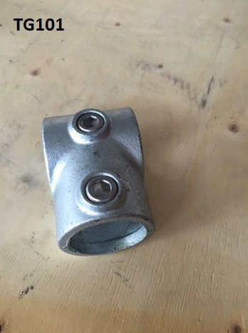 METAL TUBE T CONNECTOR GALVANIZED 3-WAY CORNER 1 1/4"