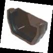 GUTTER END CAP PLASTIC BROWN