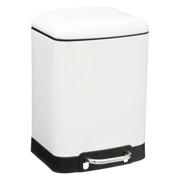 DUSTBIN ARIANE WHITE SOFTCL 6L