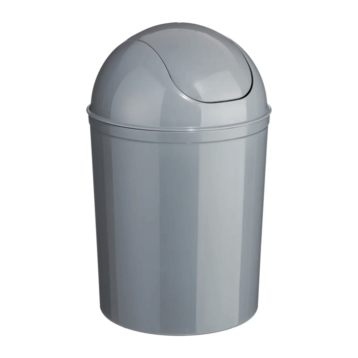 PEDAL BIN GREY 7L