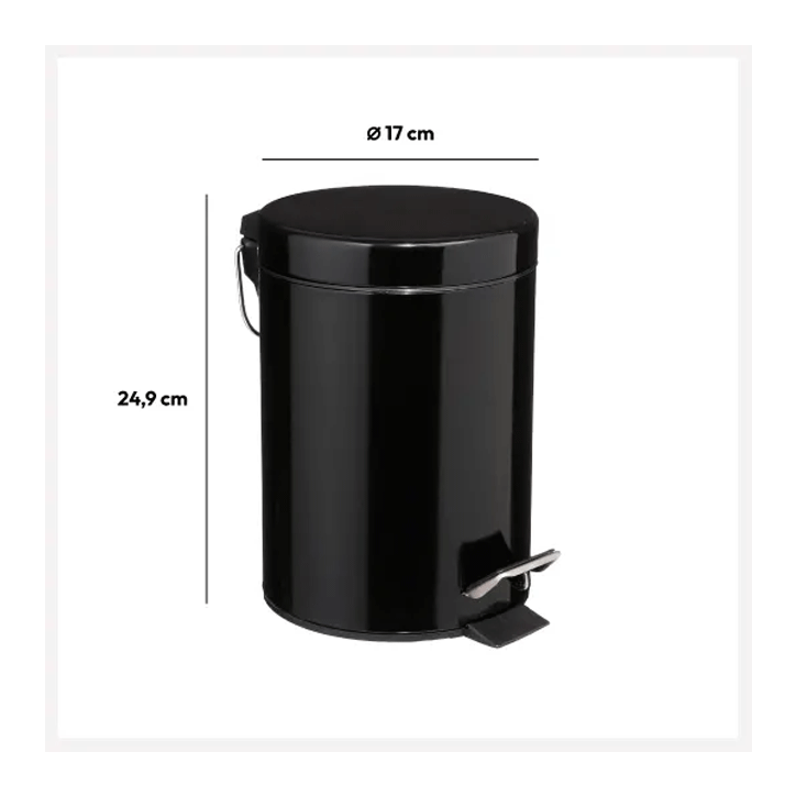 DUSTBIN BLACK CLASSIC 3L