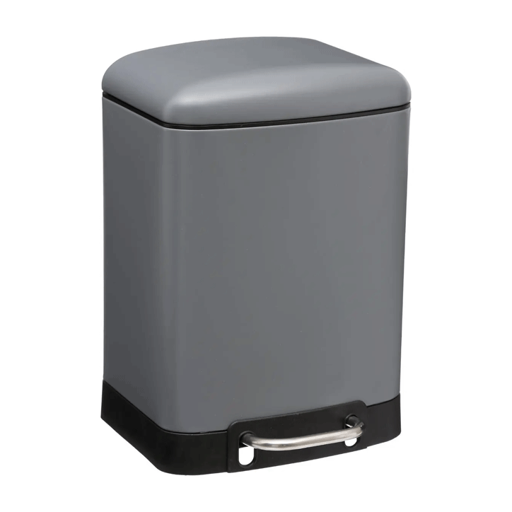 DUSTBIN ARIANE GREY SOFTCL 6L