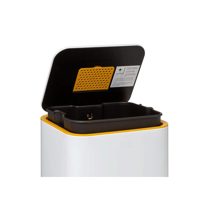 SAFIR METAL BIN 30L WHITE