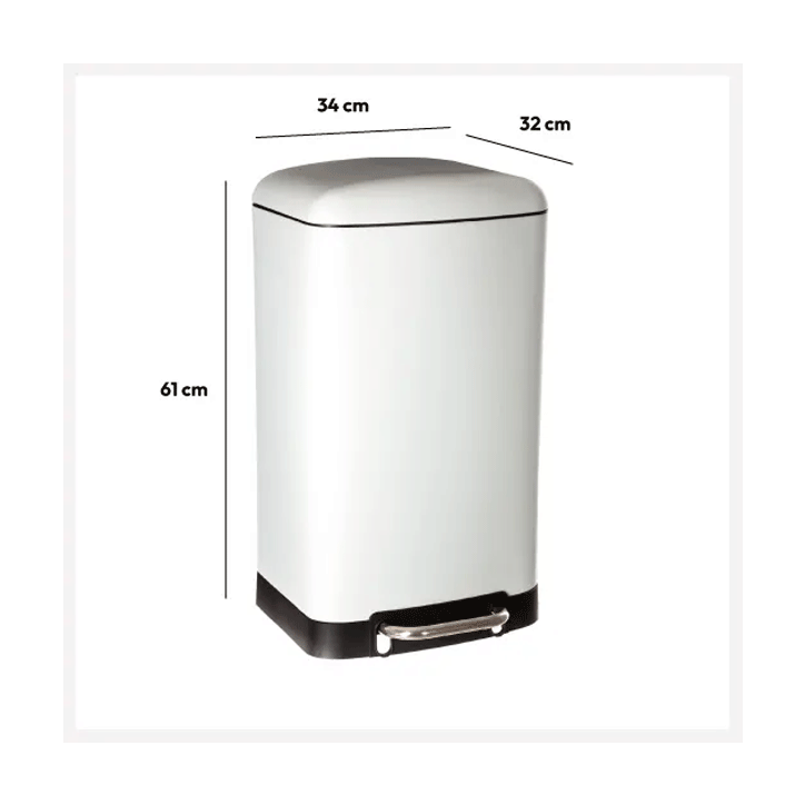 DUSTBIN WHITE 30L ARIANE