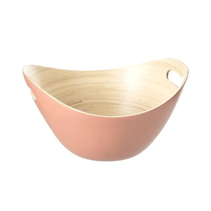 BAMBOO SALAD BOWL PINK 30X26