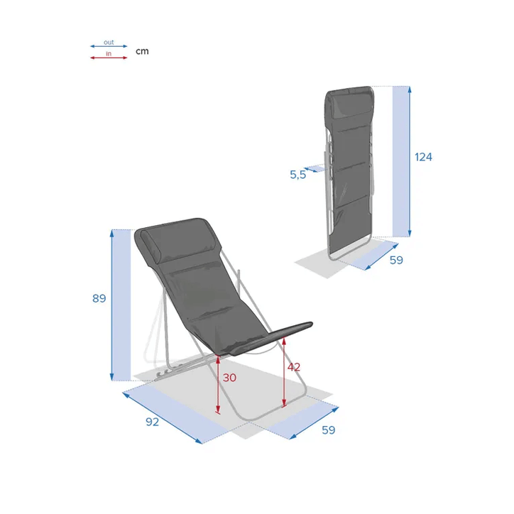 JUBBA DECKCHAIR JADE/GRAPH MARQUE