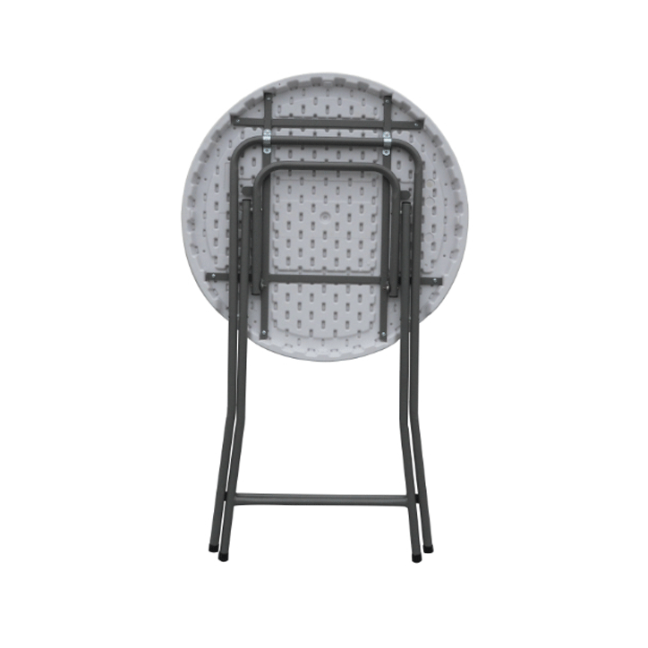 FOLDING ROUND TABLE 80X74CM WHITE
