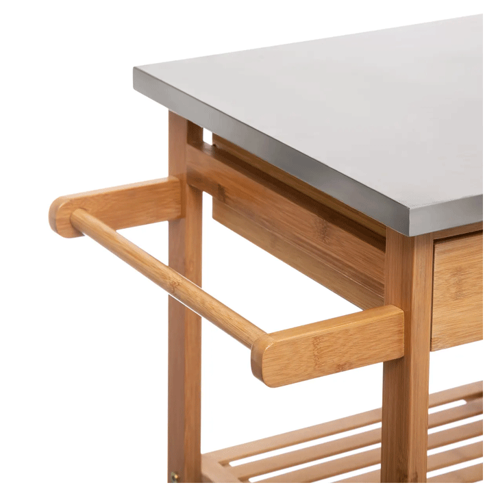 BAMBOO+IRON TROLLEY BS