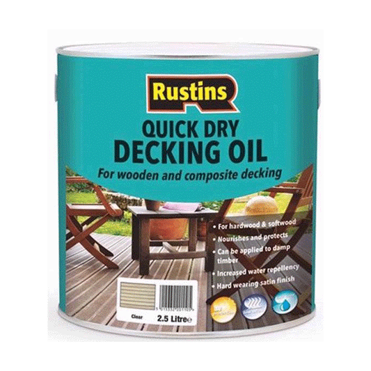 DECKING OIL NATURAL CEDAR 2.5LTR RUSTINS