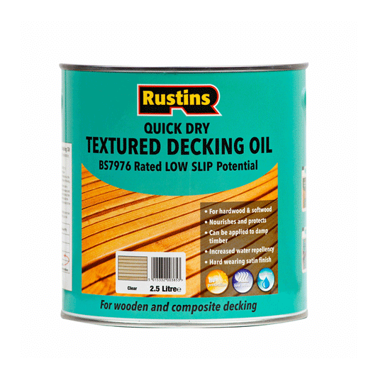 DECKING OIL TEXTURED 2.5LTR RUSTINS