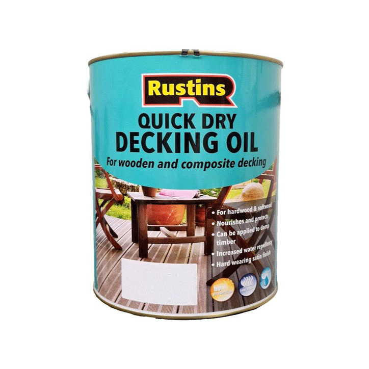 DECKING OIL NATURAL OAK 5LTR RUSTINS