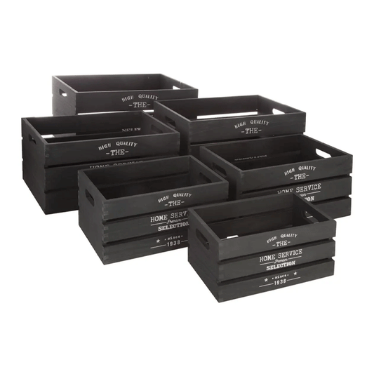 WOODEN CRATES FACTO BLACK X6