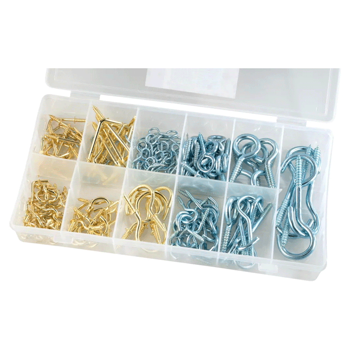 SCREW EYE AND SCREW HOOK SET 214PCS