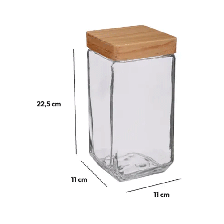 BOCAL VERRE CARRE +PIN 2L