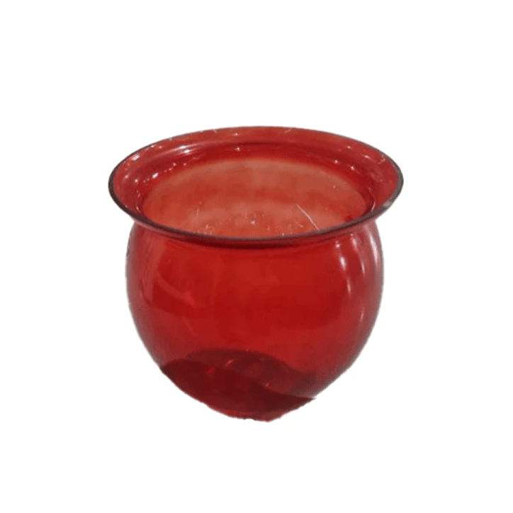 GLASS BOWL COLOUR 12X22CM