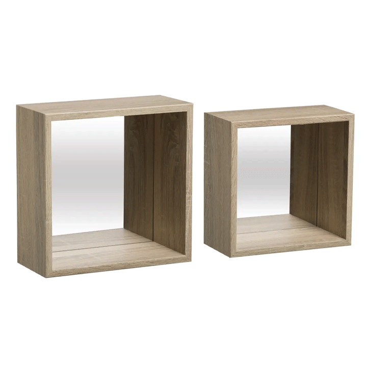 MIRROR CUBE SHELF FIXY NAT X2