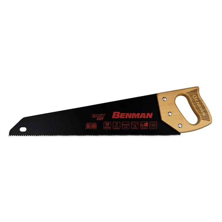 HAND SAW EASY CUT WITH WOODEN GRIP 9TPI 50CM BENMAN
