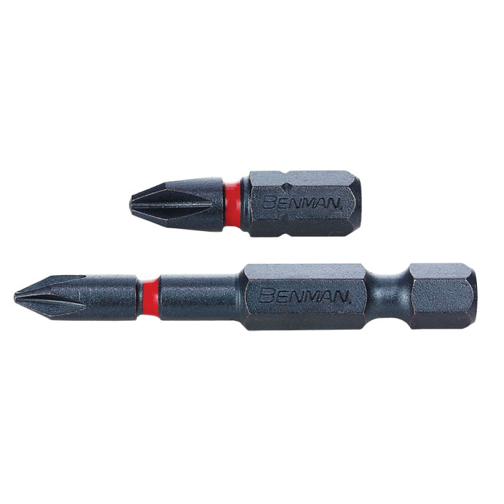 SCREW BIT SUPER PZ2X25MM TORSION IMPACT BENMAN 2PCS