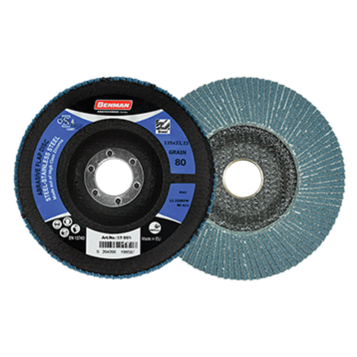 PROFESSIONAL SERIES ZIRCONIA FLAP DISC DEPRESSED 125X24MM BENMAN