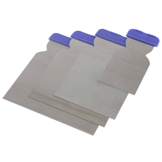 SURFACE SCRAPER METAL WITH BLUE GRIP 4PCS