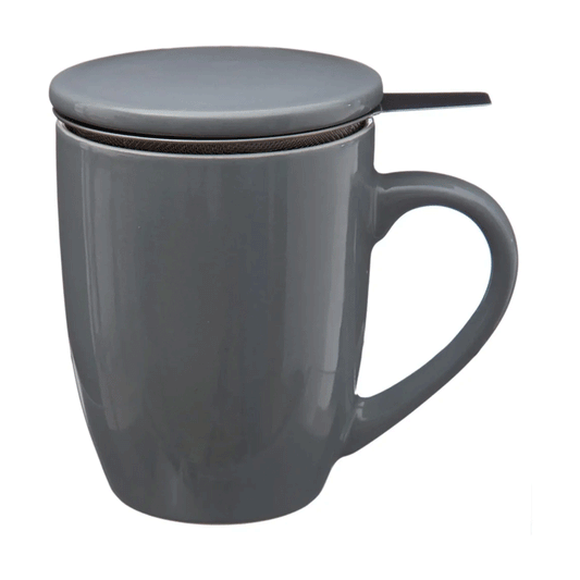 MUG W/ FILTER + LID GREY 32CL