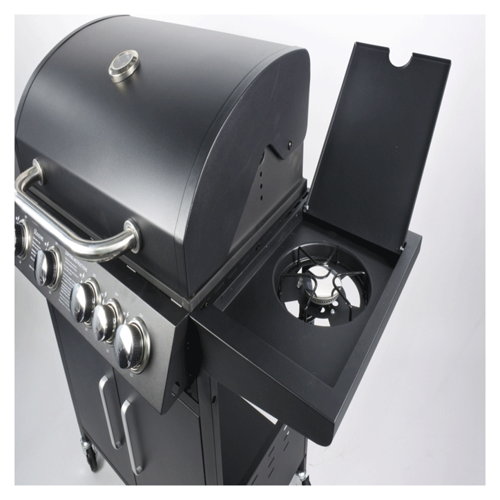 BORMANN GAS BBQ 3+1 BURNER WITH CAST IRON GRILL