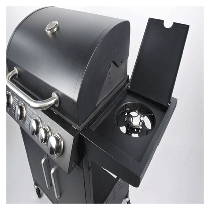 BORMANN GAS BBQ 3+1 BURNER WITH CAST IRON GRILL