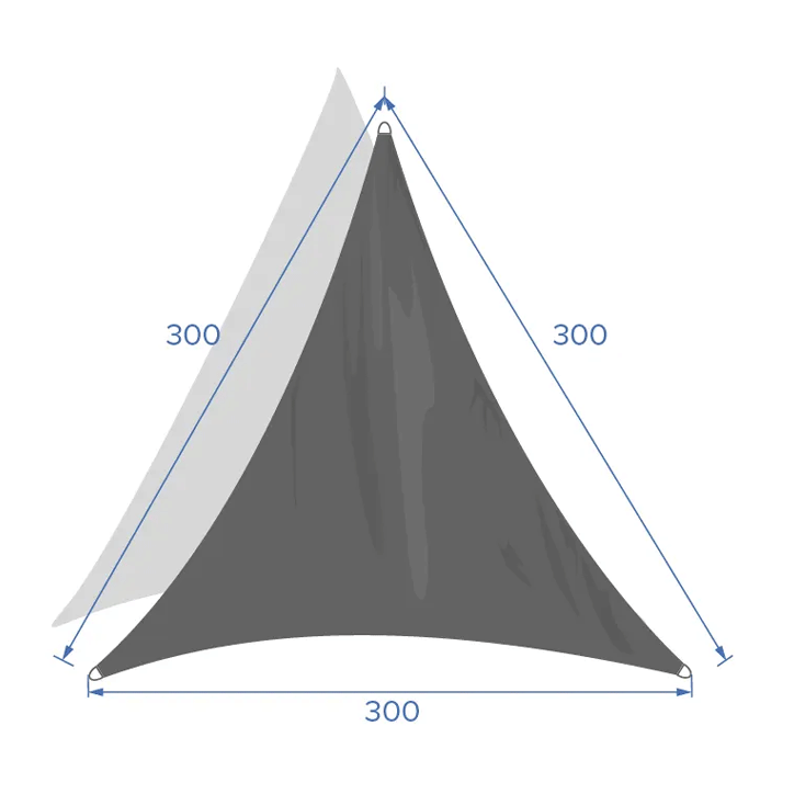 SUNSHADE CURACAO 3X3X3 GREY