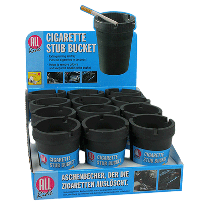 ASHTRAY FLOWERPOT(12) BLACK