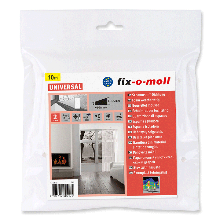 FOAM WEATH. STRIP WH.10M 4X10MM