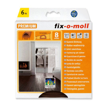 RUB. WEATH. STRIP BROWN 6M 6X9MM