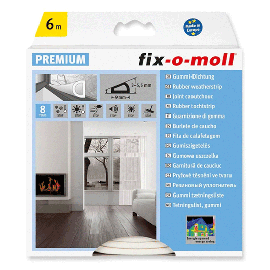 RUB. WEATH. STRIP WHITE 6M 6X9MM