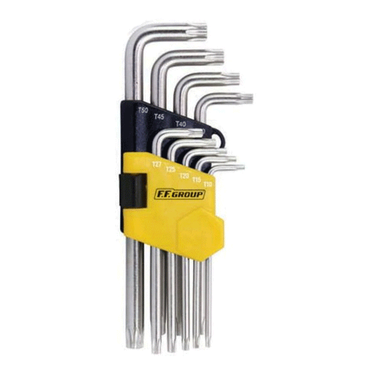 LONG TAMPER PROOF TORX KEY 7-18CM SET 9PCS FF GROUP