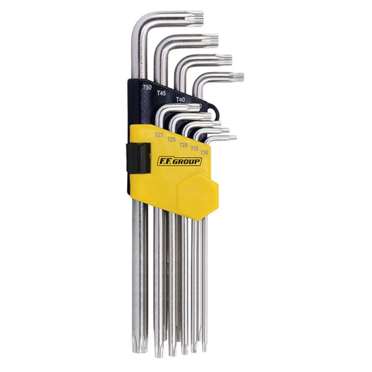 EXTRA LONG TAMPER PROOF TORX KEY 8,5-23CM SET 9PCS FF GROUP