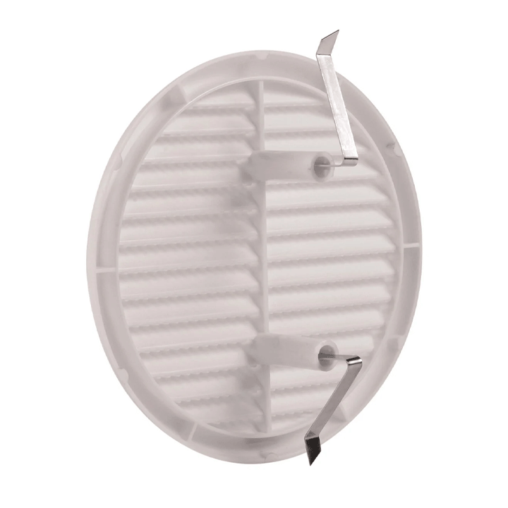 VENTILATION GRILL ABS ? 8-12.5CM RECESS MOUNTING + CLIP + NET WHITE