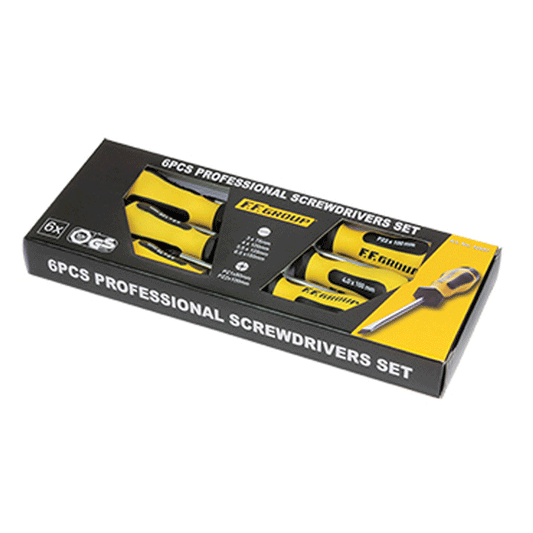 SCREWDRIVER SLOTTED&PZ SET 6PCS FF GROUP