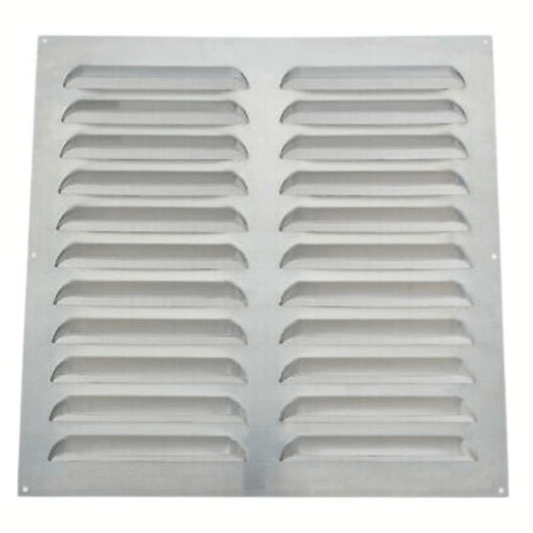 VENTILATION GRILL ALUMINIUM 50X50CM REINFORCED 1.5MM AIRFLOW + NET