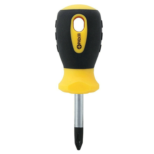 SOFT GRIP SCREWDRIVER STUBBY SLOTTED 5.5X38MM FF GROUP