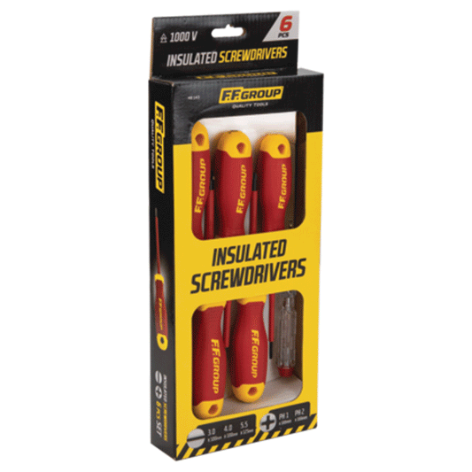 INSULATED SCREWDRIVER SLOTTED&PH SET 6PCS FF GROUP
