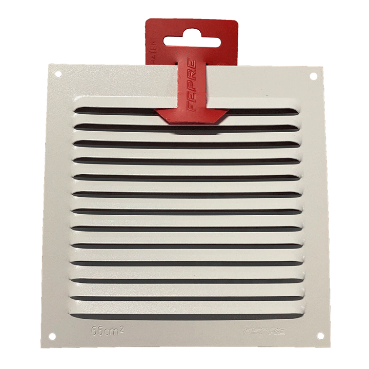 VENTILATION GRILL ALUMINIUM 0.6MM 15X15CM WHITE
