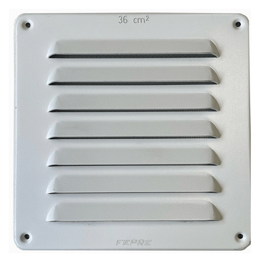 VENTILATION GRILL STRONG ALUMINIUM 20X20CM WHITE