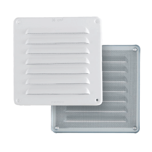 VENTILATION GRILL STRONG ALUMINIUM 15X15CM WHITE
