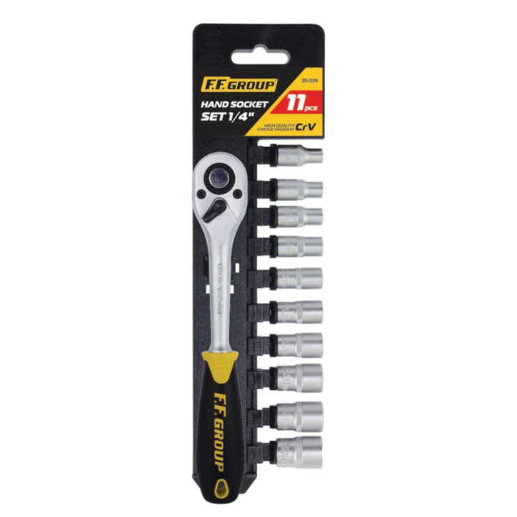 1/4" SOCKET SET 11PCS FF GROUP